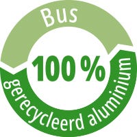logo bus gerecycleerd aluminium